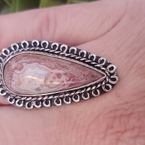 New Crazy Lace Agate 925 Silver Ring. - Picture 11 of 12